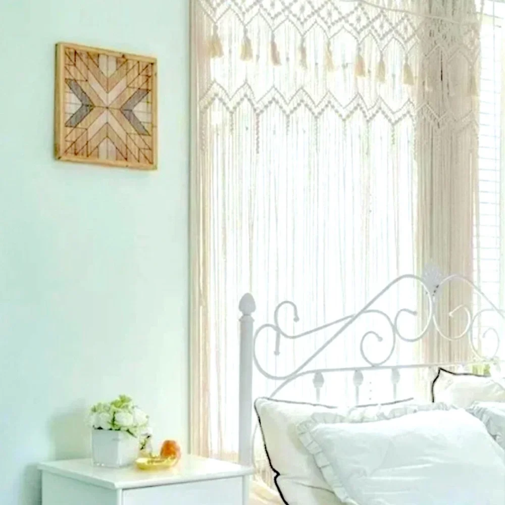 🆕Modern BÖHÖ Soul Embellish’s Handwoven Macrame Curtain/Tapestry/Photo Backdrop
